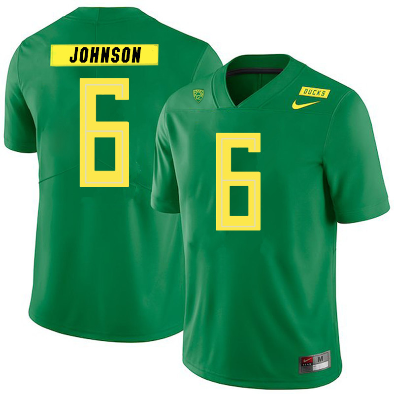 2019 Men #6 Juwan Johnson Oregon Ducks College Football Jerseys Sale-Green